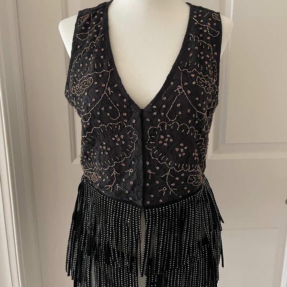 anthropologie black vest